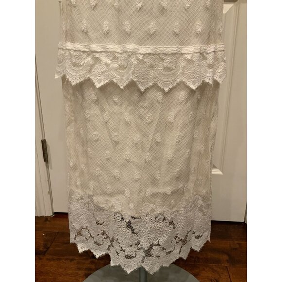 Burberry Off White Long Tiered Lace Straight Skirt, Size 6 (US) 40 (IT) NWT! - Picture 3 of 9